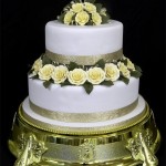 W000720 Sugar Rose Wedding Cake