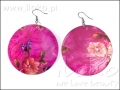 http://www.iloko.pl/product-pol-3662-KOLCZYKI-BOHO-MASA-PERLOWA-FUKSJA.html.Kolczyki z masy perłowej w malowane kwiaty - 6,00zł!!!