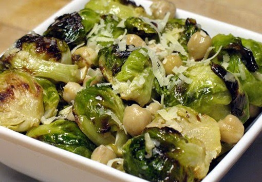 Farmgirl Fare - Roasted Brussels sprouts with garbanzos1