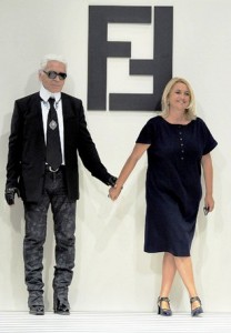 Karl Lagerfeld and Silvia Venturini Fendi