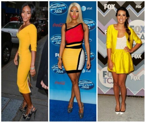 Yellow-and-black-and-white-shoes-Jada-Pinkett-Smith-Lea-Michele-Nicki-Minaj
