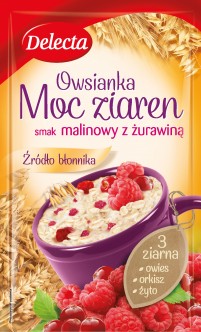 Owsianka smak malinowy z zurawina_Delecta