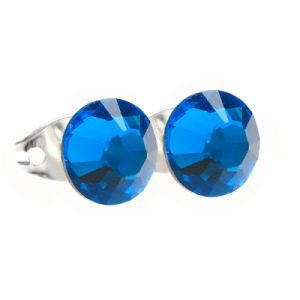 Kolczyki-Cyrkonie-Swarovski-Capri-Blue