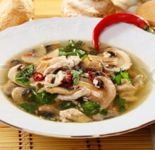 Spicy mushroom soup.
