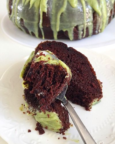 Ciasto czekoladowe z zieloną herbatą matcha