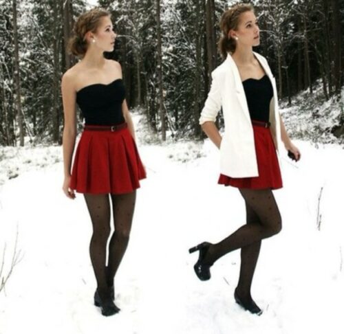 5kou7a-l-610x610-skirt-winter+outfits-christmas-red+skirt-blazer-white-black-polka+dots-jacket-pants-shirt-tights-shoes-coat-white+coat-red-pretty-winter-outfit-dress-black+bustier-white+jacket-bla
