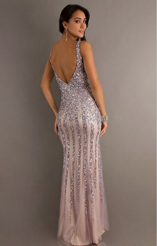 Shining-Floor-length-V-neck-Sleeveless-Sequined-Silver-and-Pearl-Pink-Evening-Dress-ED0003-01