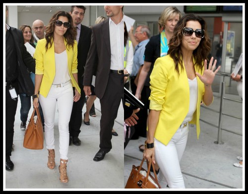 eva-longoria-white-jeans-yellow-blazer-hermes-birkin-bag-hermes-belt-look-for-less-nice-france-airport-2-500x391