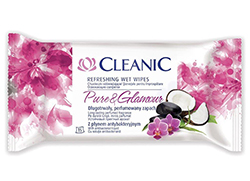 Cleanic Pure&Glamour chusteczki odświeżające_cena 3.29 zł (15 szt.)