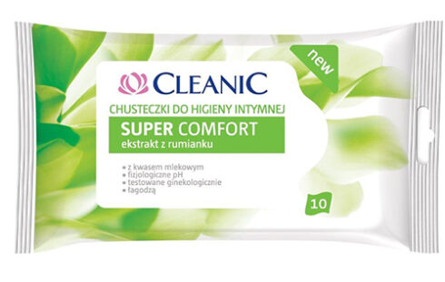 Cleanic Super Comfort chusteczki do higieny intymnej_cena 4.99 zł (10szt