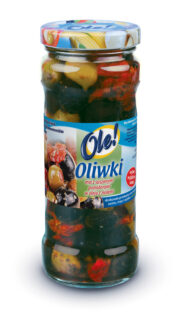 Oliwki mix z suszonymi pomidorami w oleju z ziołami 314 ml - 5900664007269