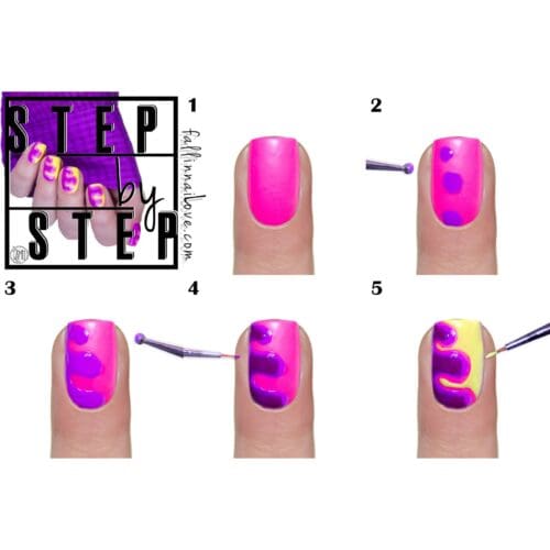 lava lamp nails tutorial step by step