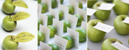 green apple save the date tableau seating chart table number
