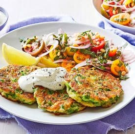 Placki z bobu i sera halloumi – letni hit na obiad lub kolację