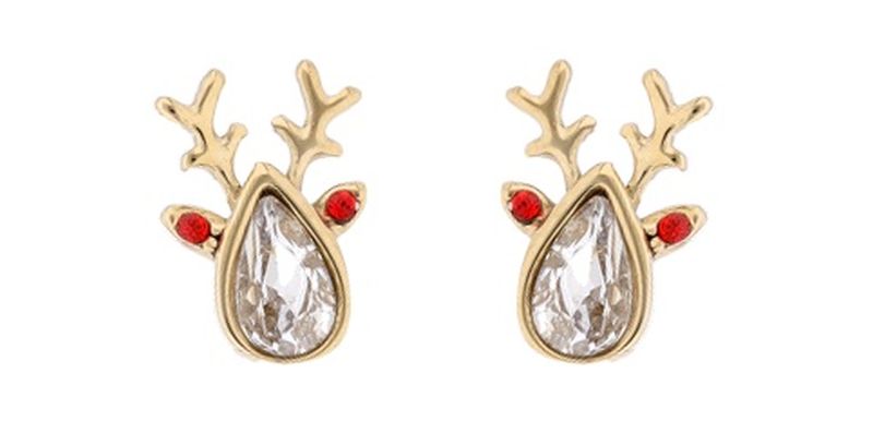 Kolczyki reniferki, stal pozłacana, Vezzi, S208206Z00; 69,90 zł