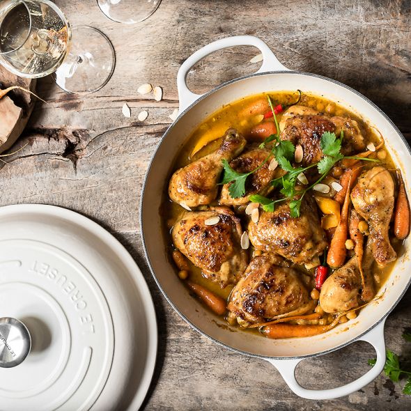 Zapiekanka z kurczakiem w szafranie i miodzie - zimowa przyjemność na talerzu