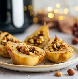 Pieczone gruszki z bakaliami – rozgrzewający deser idealny na zimowe dni