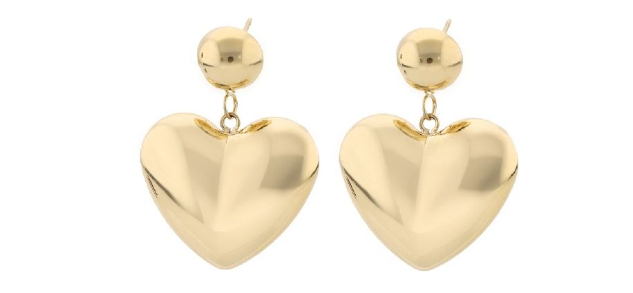 Kolczyki perełkowe serduszka, stal pozłacana, Vezzi, S211662Z00; 79,90 zł