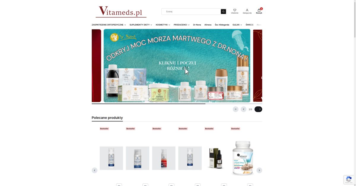 alt: Sklep z suplementami diety i witaminami - Vitameds