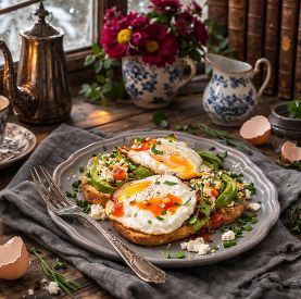 Grzanki z jajkiem, awokado i fetą – wiosenne śniadanie pełne energii