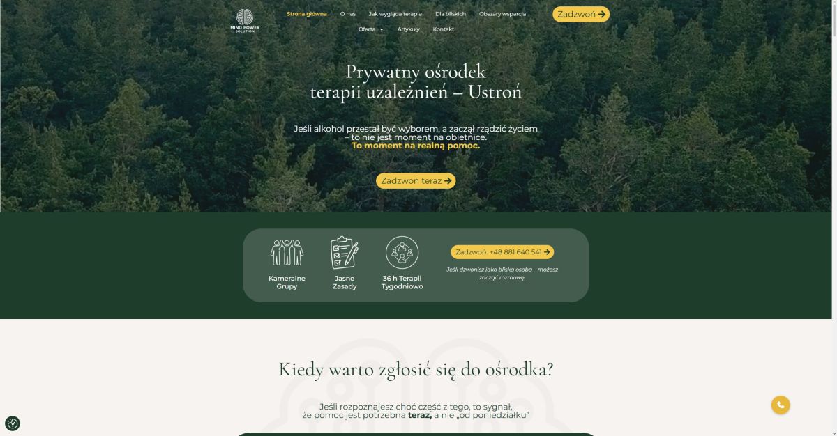 Prywatny ośrodek terapii uzależnień Mind Power Solution