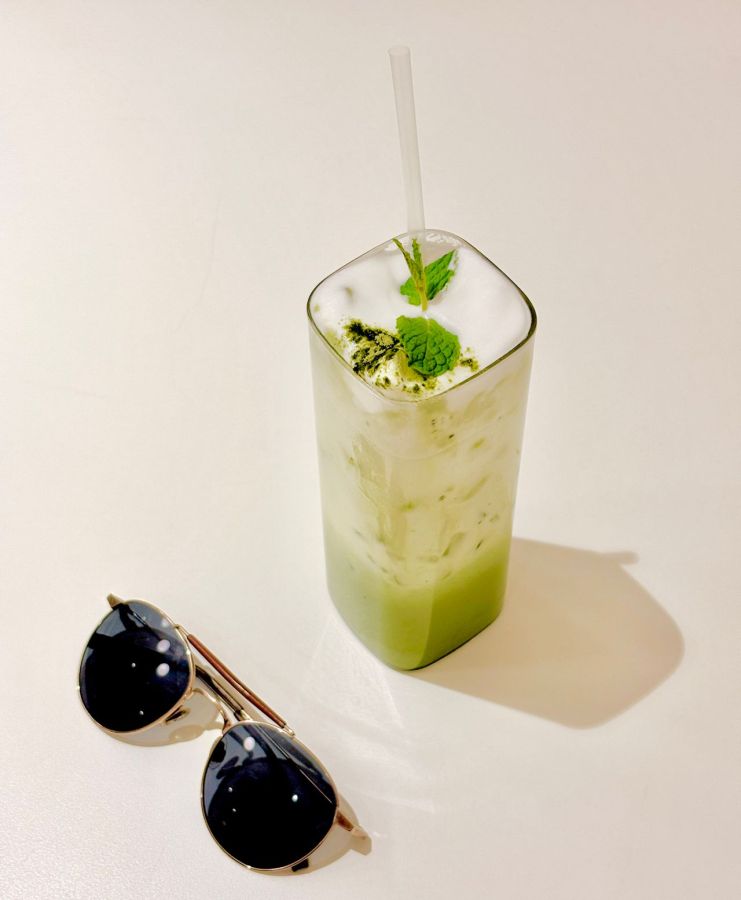 matcha na zimno latte