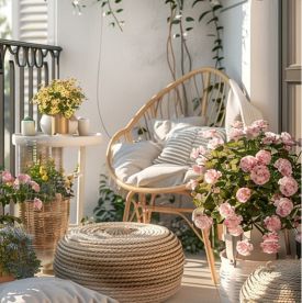 Najbardziej przytulny balkon? Styl boho robi tu całą atmosferę