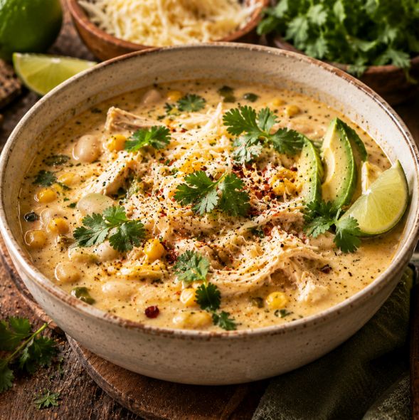 Zapomnij o tradycyjnym chili con carne. Ta kremowa wersja z kurczakiem rozgrzewa i syci na długo